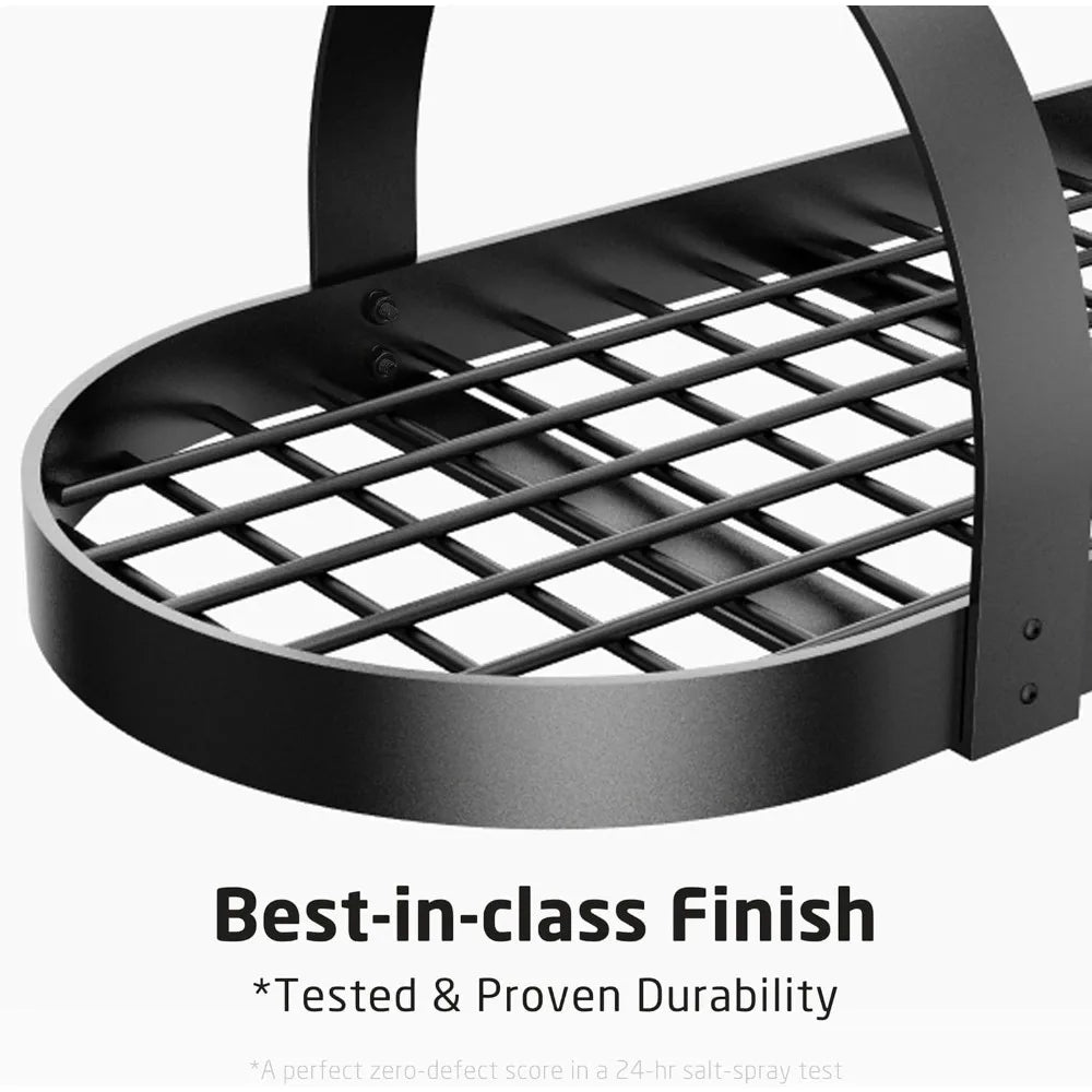 Hot Sale - 48 Inch Large Hanging Pot Rack, Heavy Duty Oval Pot and Pan Hanging Rack Ceiling Mount, Pot Pan Hangers for