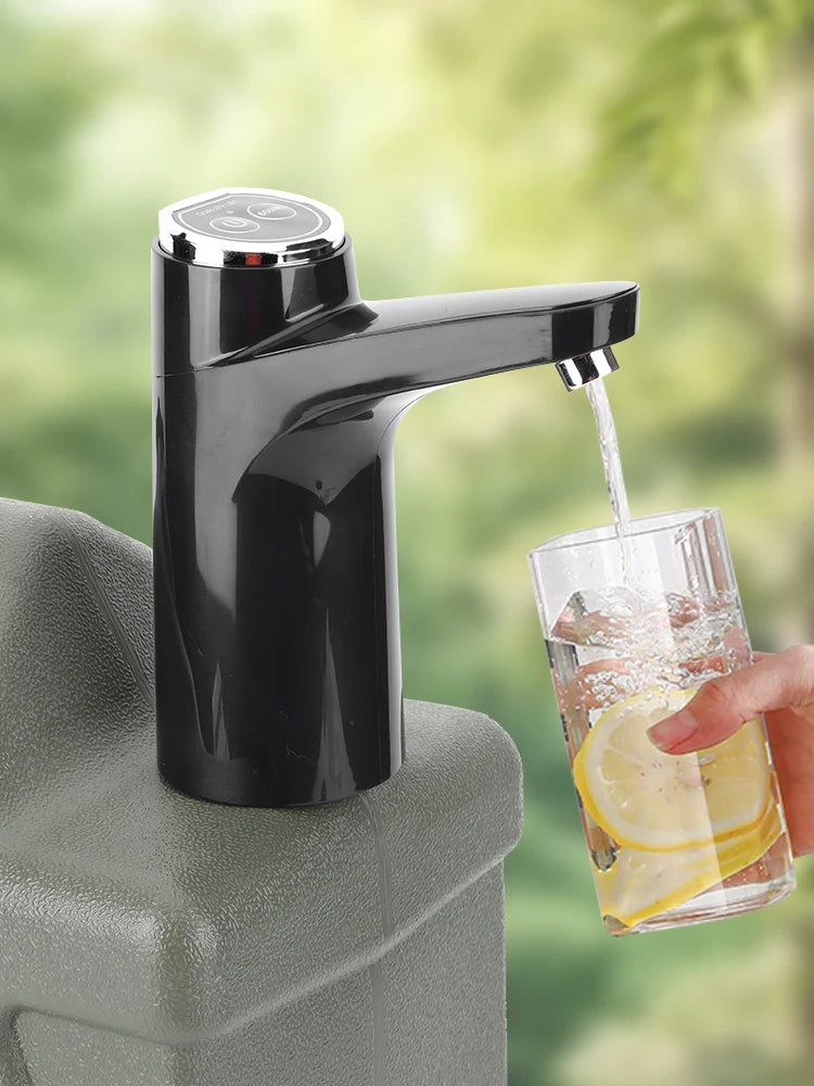 Electric Water Pump USB Rechargeable Portable Water Dispenser One Key Switch Wireless Water Pumping Device for Outdoor Camping