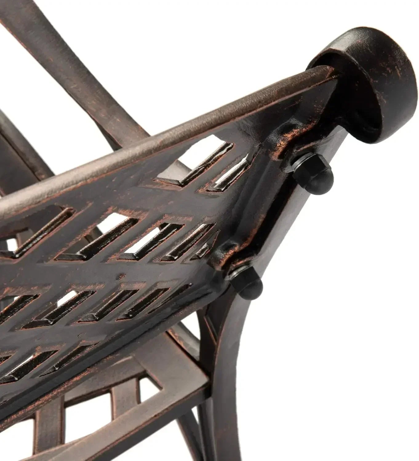 XMSJ'-Patio Sense 61491 Patio Bench Cast Aluminum Lightweight Sturdy Perfect for Relaxing Pause in GardenBN