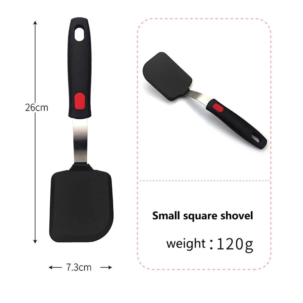 Silicone Spatula for Non Stick Pots High-temperature Resistant High Quality Stir Spring Steel Fry Spatula tool Kitchen Utensils