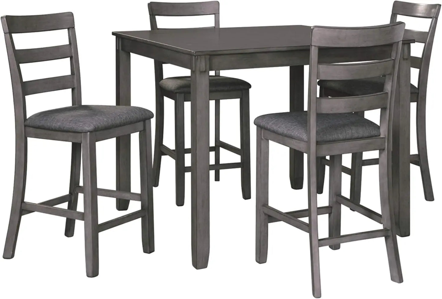 coviar 5 piece counter height dining set, includes table & 4 barstools, brown,Living Room Sets