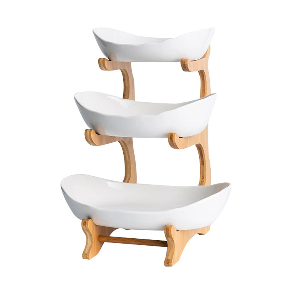 3 Layer Fruit Plate Home Living Room Plastic Snack Dish Creative Modern Dried Fruit Basket Candy Dish Cake Stand Salad Bowl