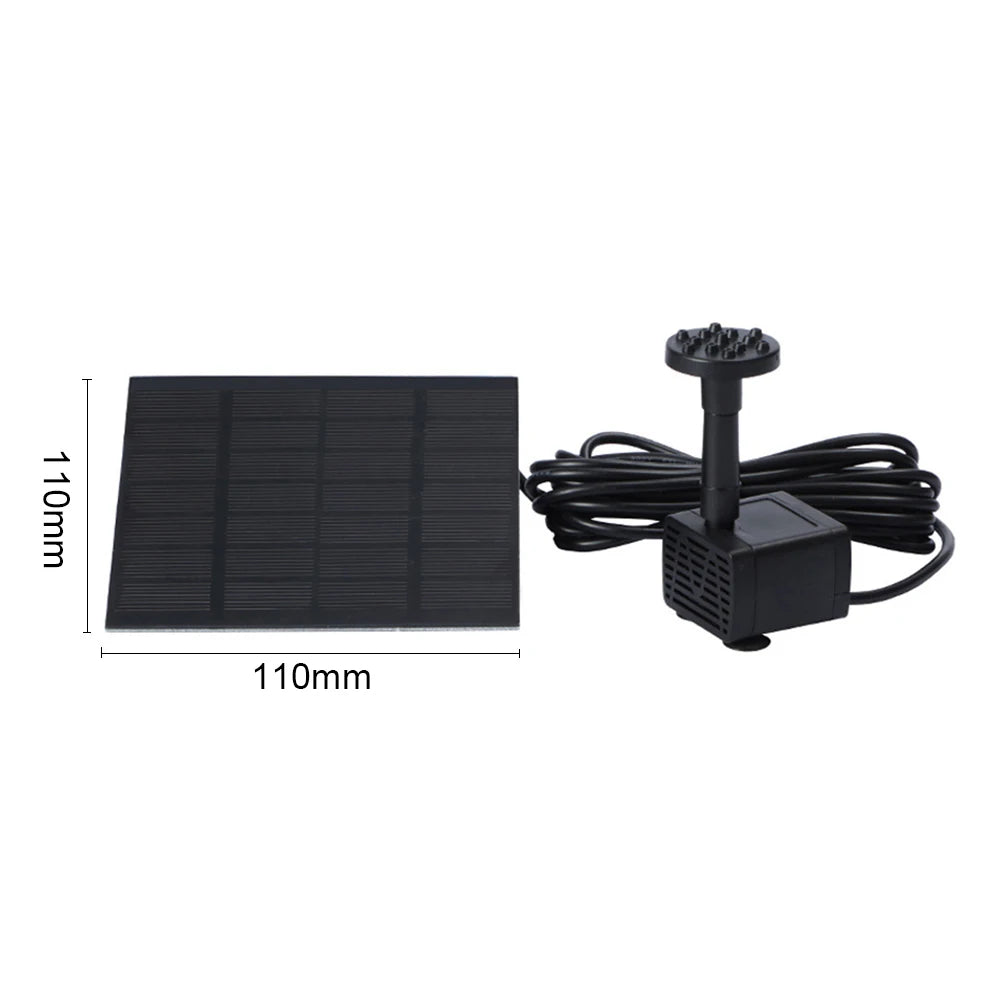 Solar Water Fountain Mini Solar-Powered Fountain Floating Pool Pump Fountain for Bird Bathtub/Water Circulation Oxygenation