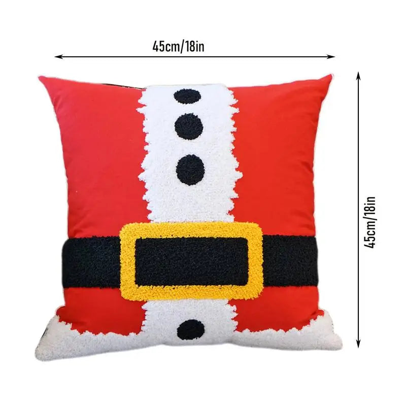 Christmas Pillow Covers Santa Claus Throw Pillow Case Christmas Red Decor Pillowcase Cushion Cases Holiday Home Decor For Living