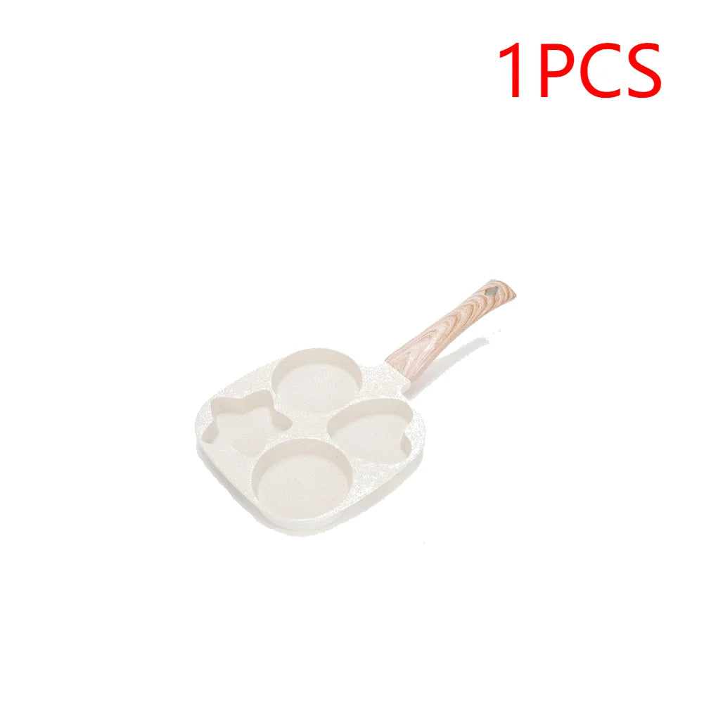4/8Hole Omelet Pan Frying Pot Thickened Nonstick Egg Pancake Steak Cooking Pans Hamburg Bread Breakfast Maker Induction Cookware
