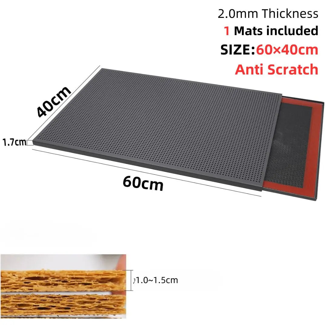 Puff Pastry Baking Tray Mille Feuille Rectangular Pastry molds Baking Pan Perforated Baking Pan Dish Oven Tray Bread With Hole