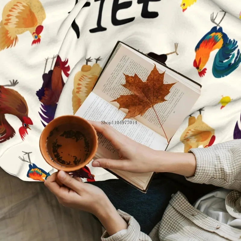 Cute Chicken Blanket for Adults Women Children Chicken Rooster Decorative Throw Blanket Comfortable Soft Blanket