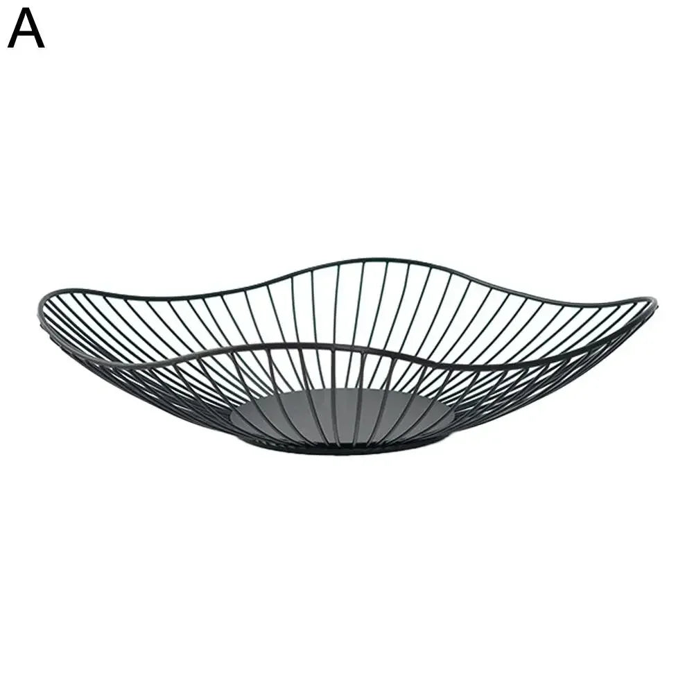 Iron Fruit Basket Fruit Container Bowl Home Creative Drain Display Basket Table Bread Snacks Tray Storage Snacks P2I4