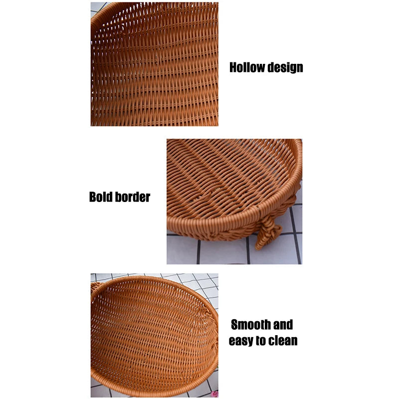 Rattan Woven Fruit Basket Cute Shape Fruit Bowls Tray Vegetable Snack Basket Novelty Animal Shaped New