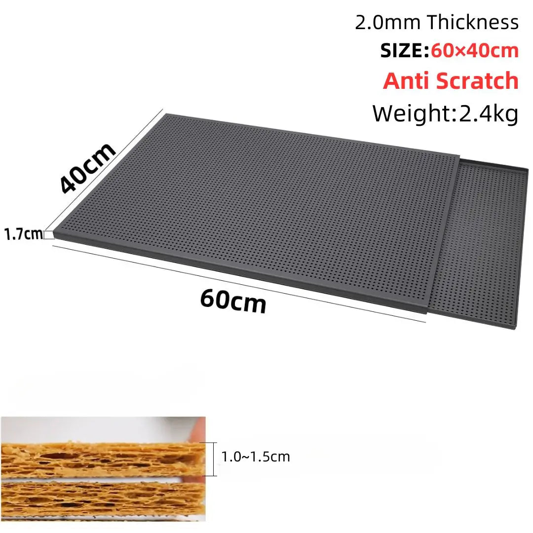 Puff Pastry Baking Tray Mille Feuille Rectangular Pastry molds Baking Pan Perforated Baking Pan Dish Oven Tray Bread With Hole