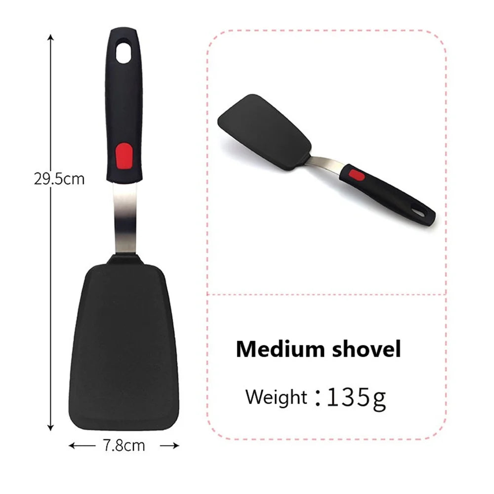 Silicone Spatula for Non Stick Pots High-temperature Resistant High Quality Stir Spring Steel Fry Spatula tool Kitchen Utensils