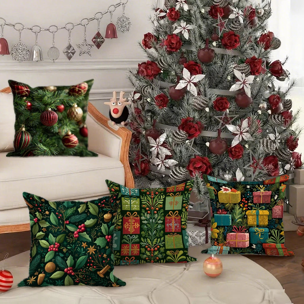 Festive Christmas Pillowcases DecorSuitable for sofa car bedroom decorative cushion cover pillow cover