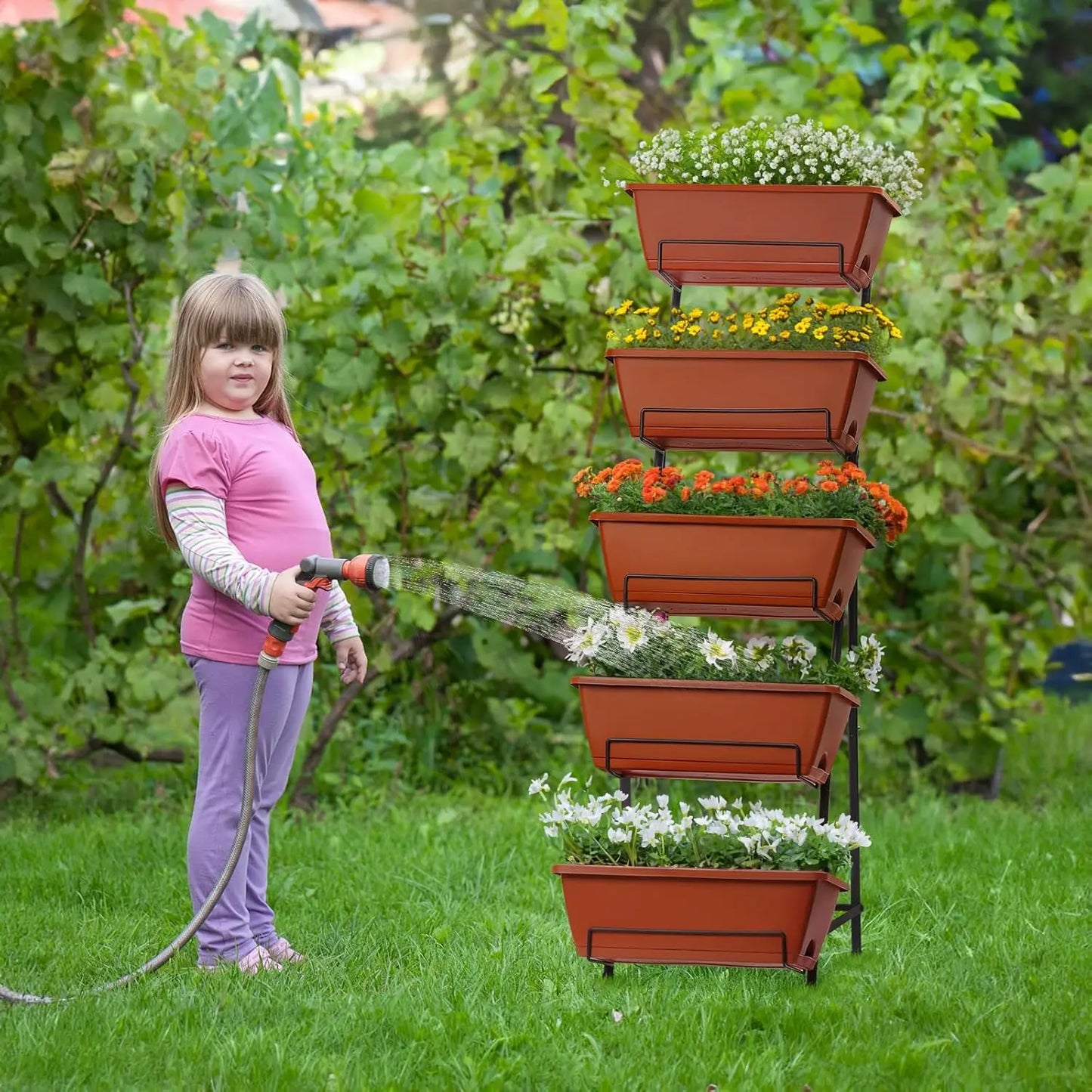 Vertical Garden Bed, 5th Floor, Vertical Elevated Garden, Flower Pot, Outdoor Herbal Garden, Flower Pot, Layered Flower Pot Box