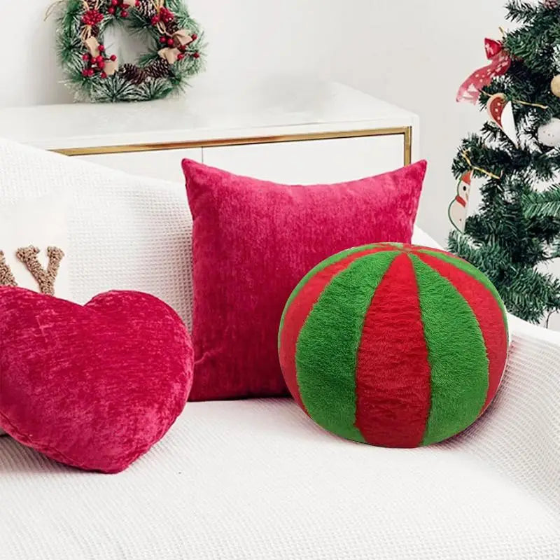 Christmas Fun Candy Pillow Striped Lollipop Pillow With Core Home Living Room Sofa Ball Pillow Cushion Holiday Atmosphere Decor