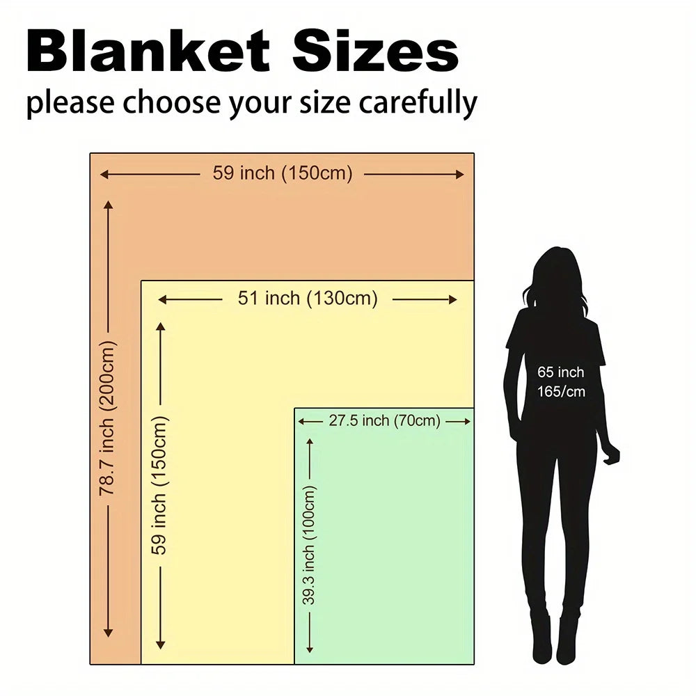 Cozy Christmas Flannel Throw Blanket - Santa Claus, Holly Berries & Gift Box Design | Soft & Warm for Naps, Camping, Travel