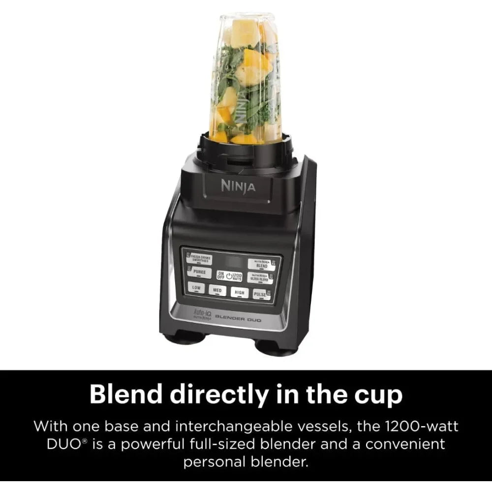 NEW-BL642 Nutri Personal & Countertop Blender With 1200W Auto-iQ Base, 72 Oz. Pitcher, And 18, 24, & 32 Oz. To-Go Cups With Spo