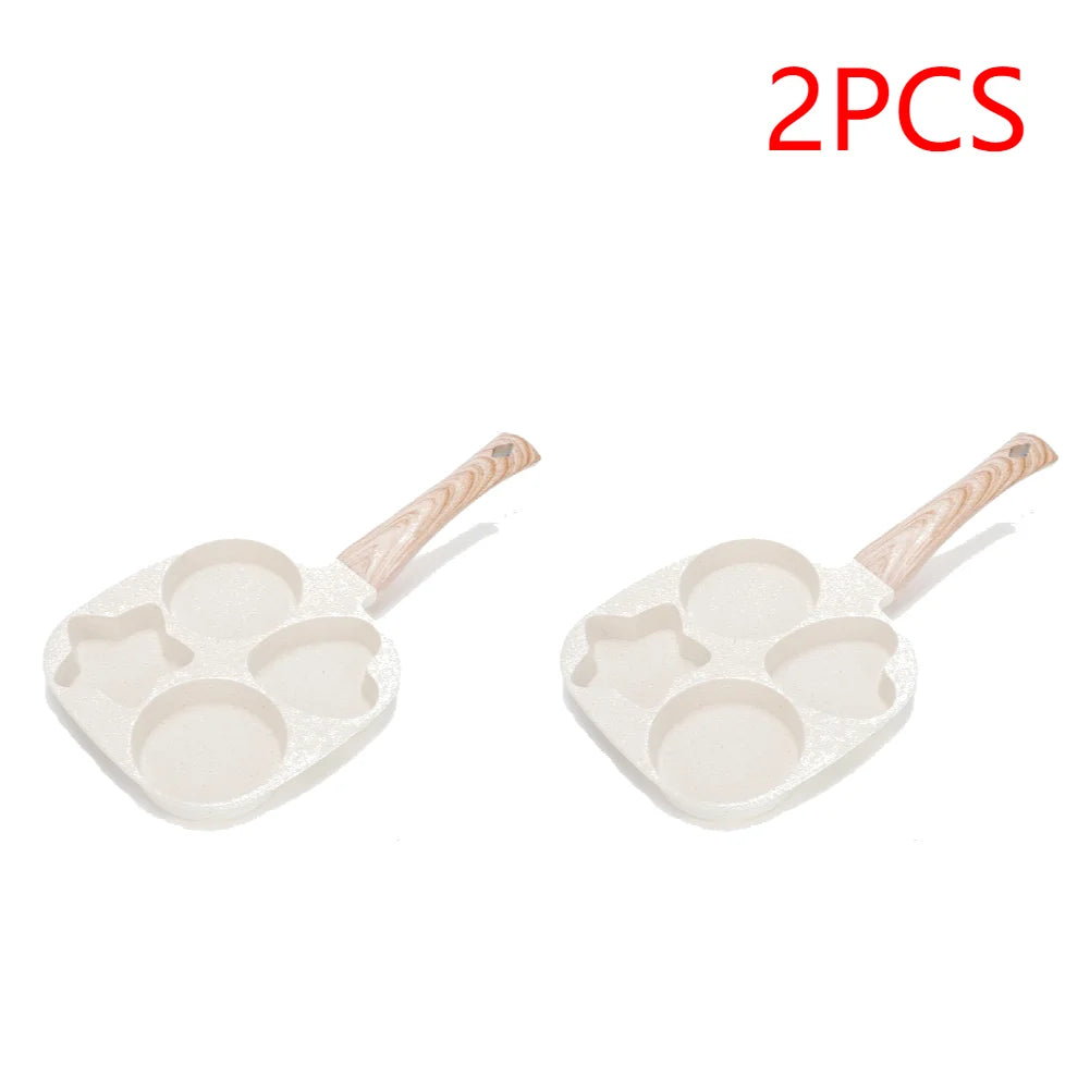 4/8Hole Omelet Pan Frying Pot Thickened Nonstick Egg Pancake Steak Cooking Pans Hamburg Bread Breakfast Maker Induction Cookware