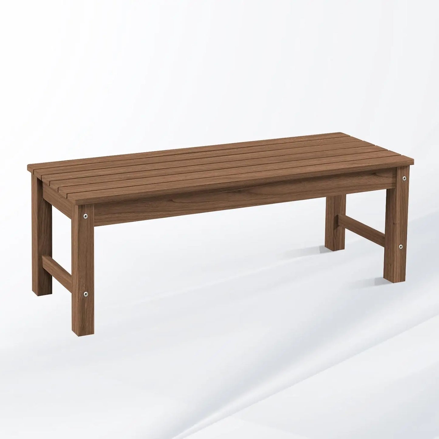 Outdoor Bench, Two Person Poly Lumber Porch Bench, Weatherproof Garden Bench That Never Rot and Fade