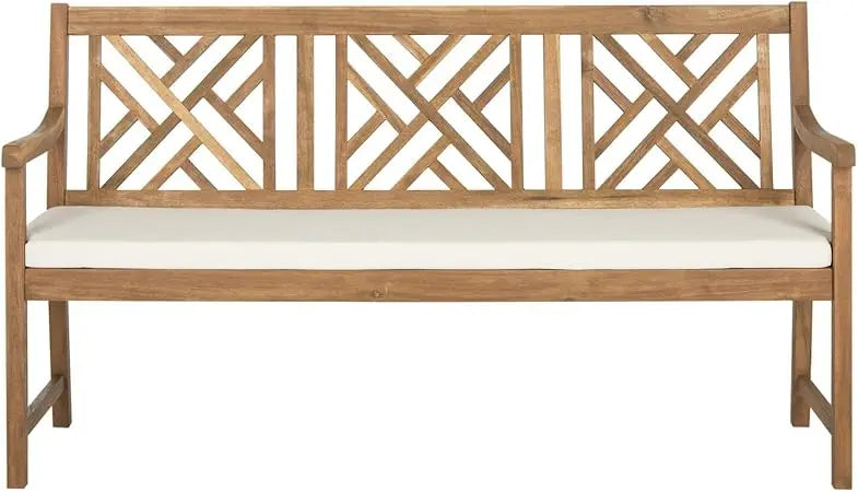 SAFAVIEH PAT6738A Outdoor Collection Bradbury 3 Seat Bench