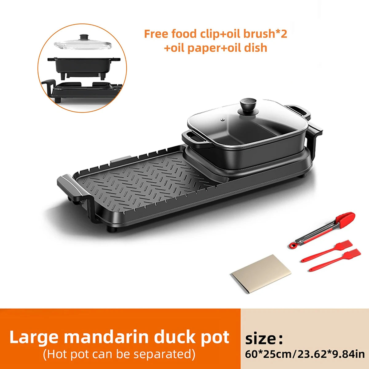 A Hot Pot That Can Be Used For Both Grilling and Hotpot, Suitable For Gatherings of Multiple People and A Must-have For Families
