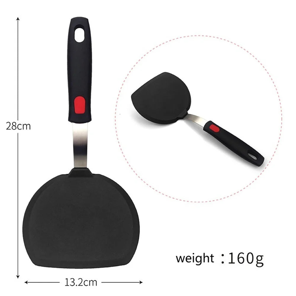 Silicone Spatula for Non Stick Pots High-temperature Resistant High Quality Stir Spring Steel Fry Spatula tool Kitchen Utensils
