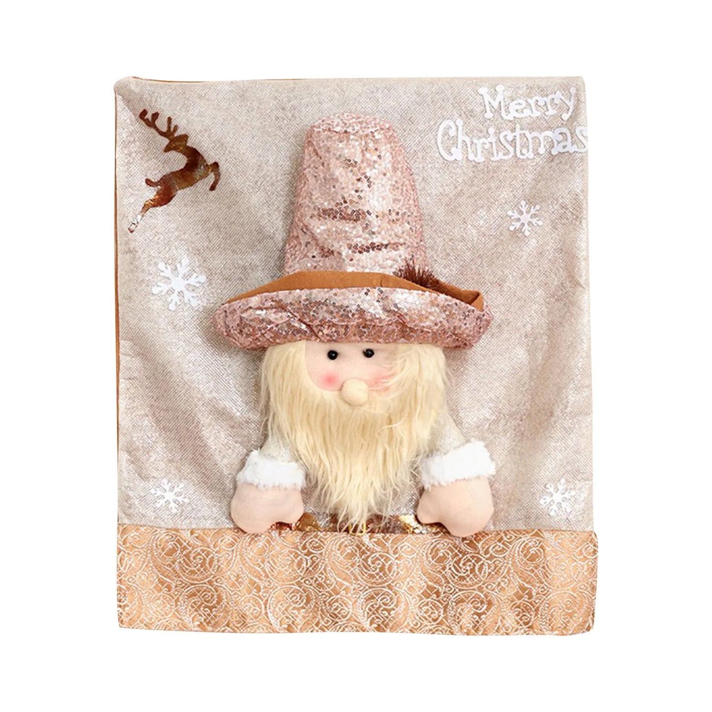 Christmas Chair Back Covers Gnome Chair Covers Xmas Dining Chair Covers For Home Kitchen Dining Room Decor Christmas Decorations