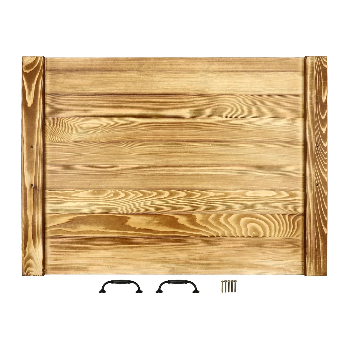 Kitchen Rectangular Panel Wooden Decorative Stove Top, Lightweight with Handle, Kitchen Serving Tray, Wood Color
