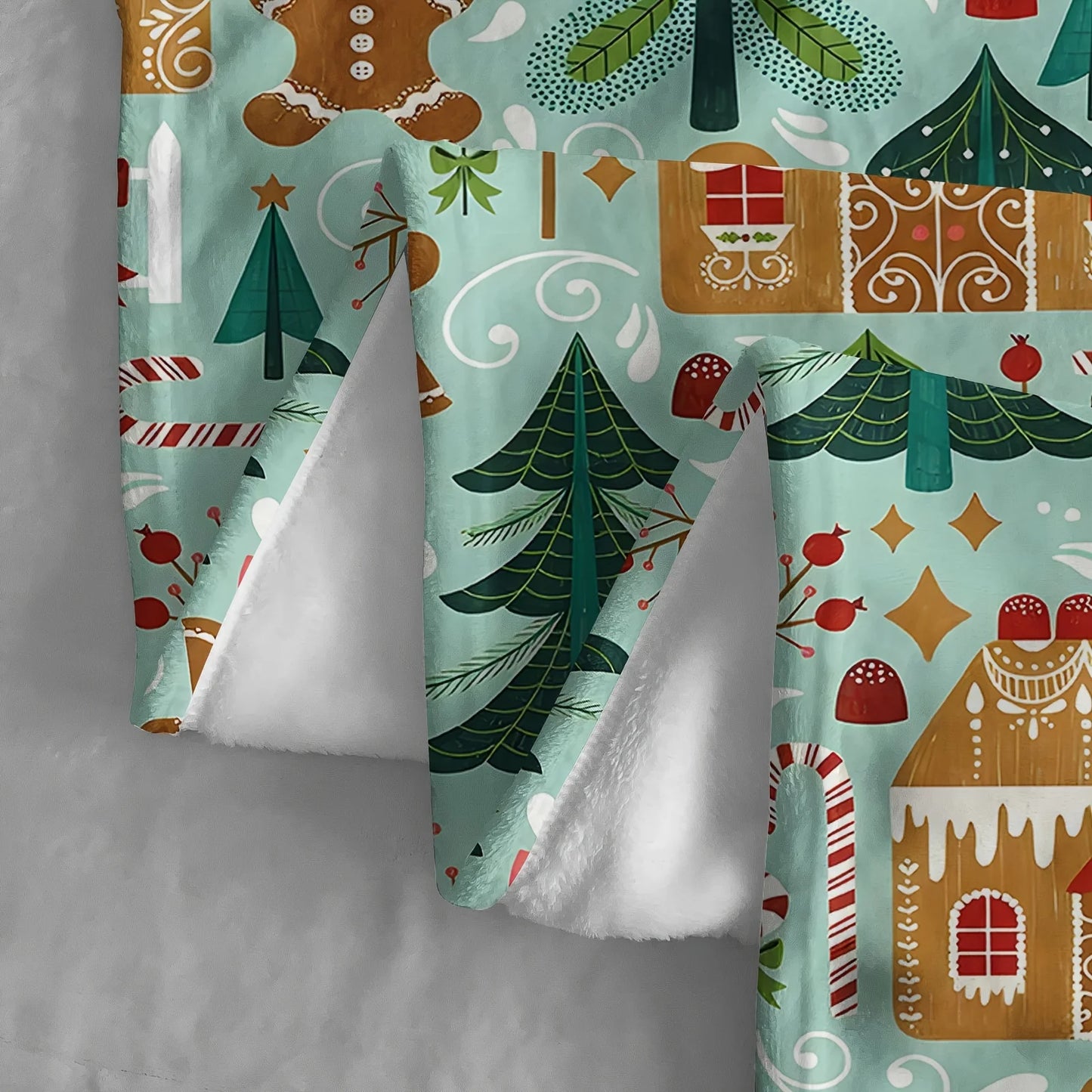 Contemporary Christmas Pattern Digital Print Flannel Fleece Throw Blanket, Soft Warm Cozy Blanket for Sofa, Home Leisure, Office