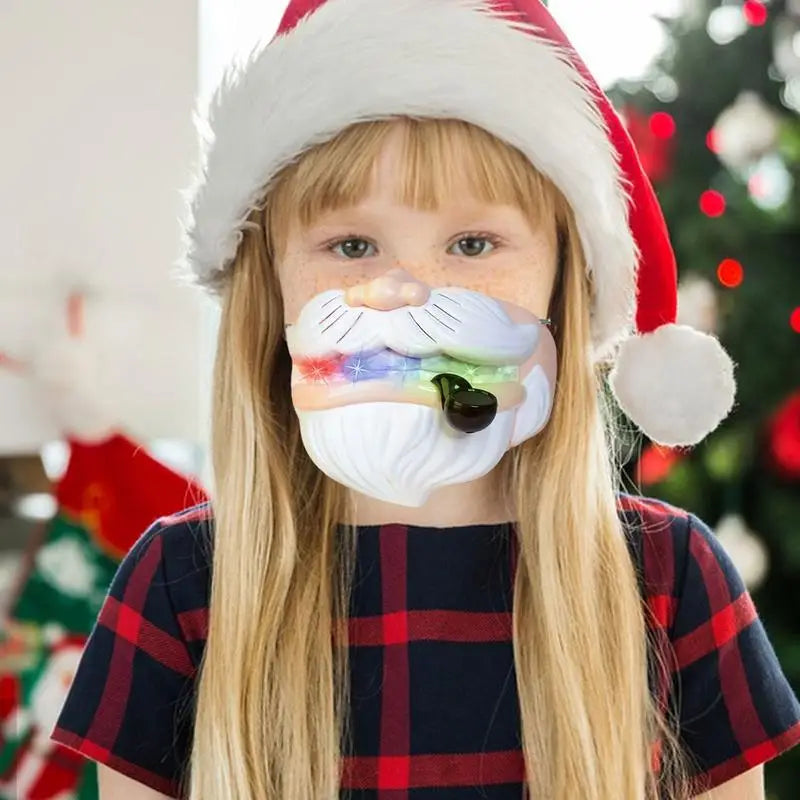 Voice Changing Face Cover Voice Change Half Face Cover Voice Changing Face Toy For Christmas Led Cosplay Facial Cover USB