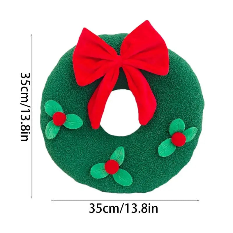 Snowflake Pillow Christmas Throw Pillow Snowflake Decorations Cute Christmas Decor Christmas Wreath Shaped Pillow For Sofa Bed
