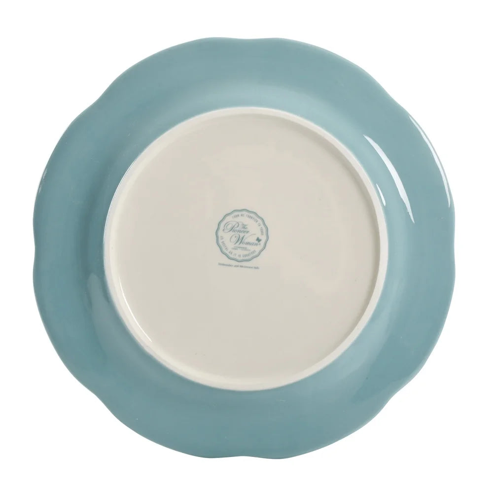 Blooming Bouquet 12-Piece Dinnerware Set Stoneware Dishwasher Safe Dinner Plates Salad Bowls Colorful Floral Patterns Elegant
