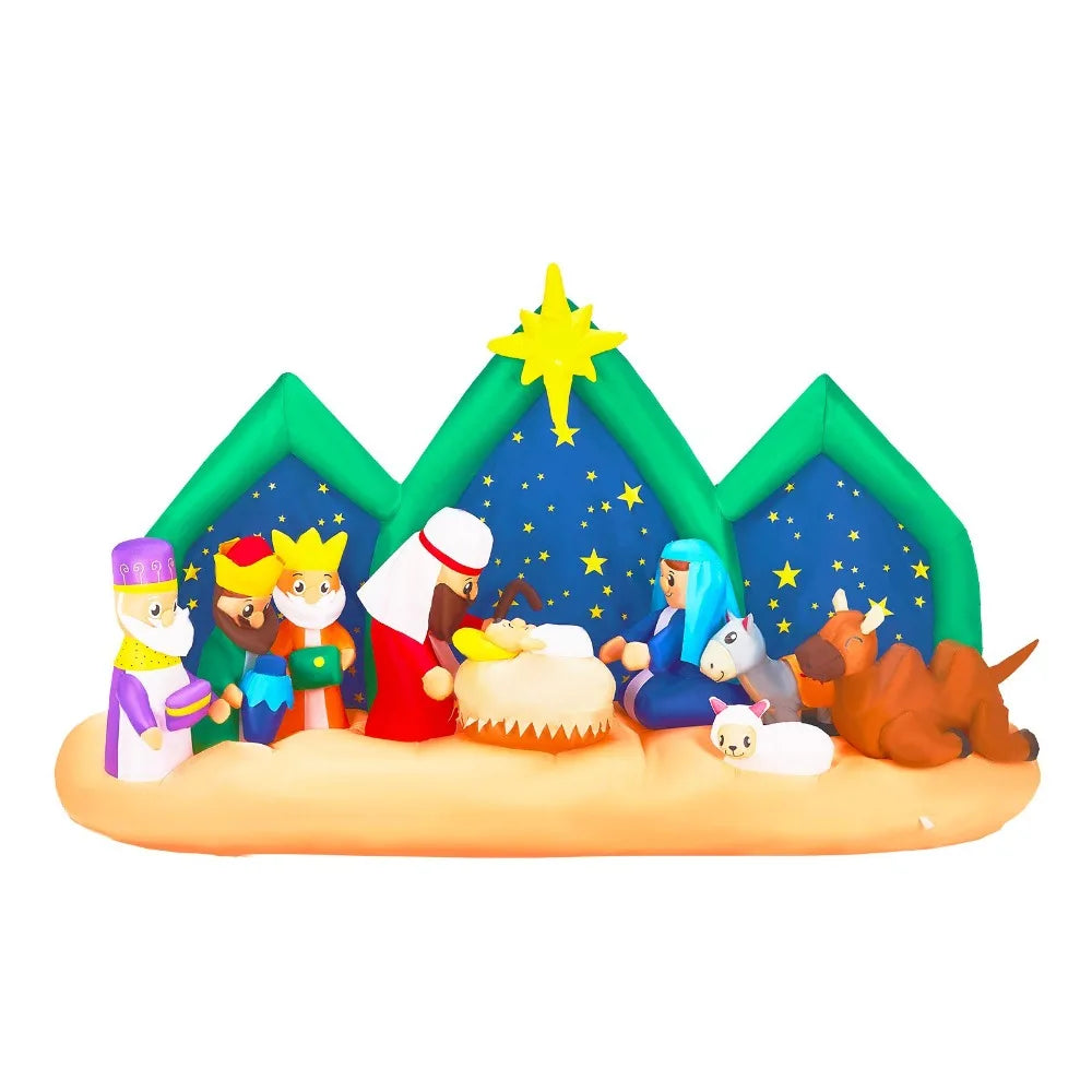 7.5 / 9 FT Christmas The Nativity Born Inflatable Decoration for In/Outdoor