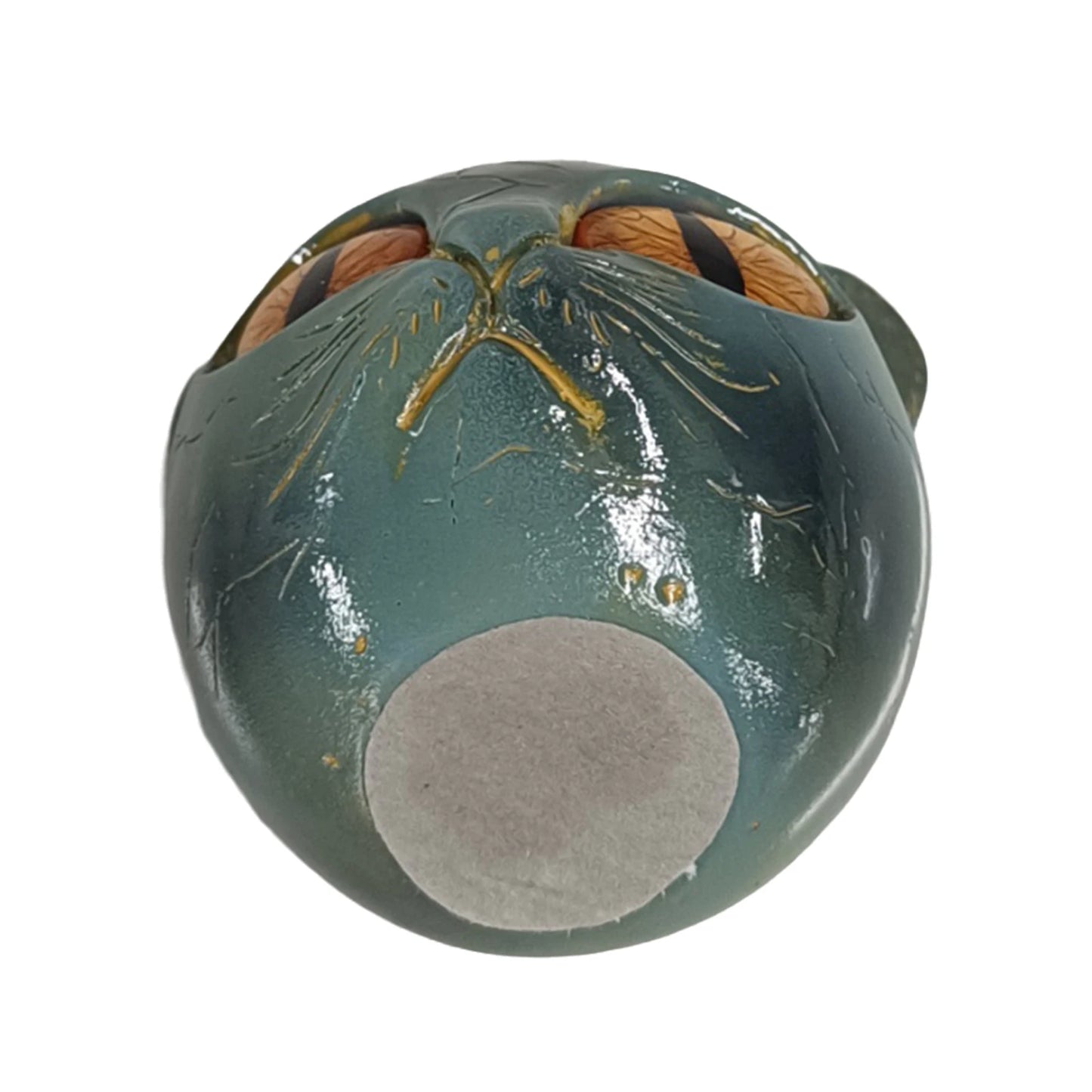 Marble Texture Cat Stone Amber Eyes Cat Statue Kitten Sculpture for Keepsake Gift Office Desk Decor