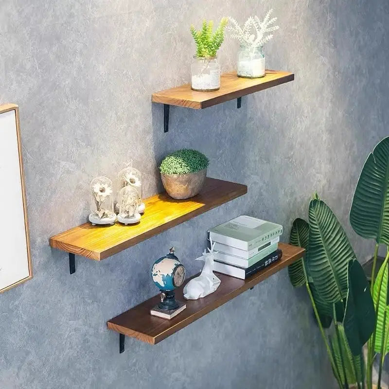 Floating Shelves, Wooden Wall Mounted Farmhouse Shelves for Wall Plants Decor, Book Storage Shelves for Bedroom Living Room (Car