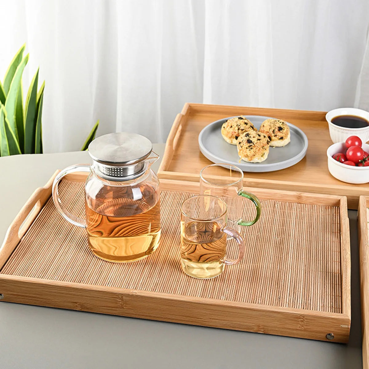 Bamboo Mini Dining-table Folding Table Multifunction Breakfast Dessert Tray For Bed Desk Household Living Room Bedroom Supplies