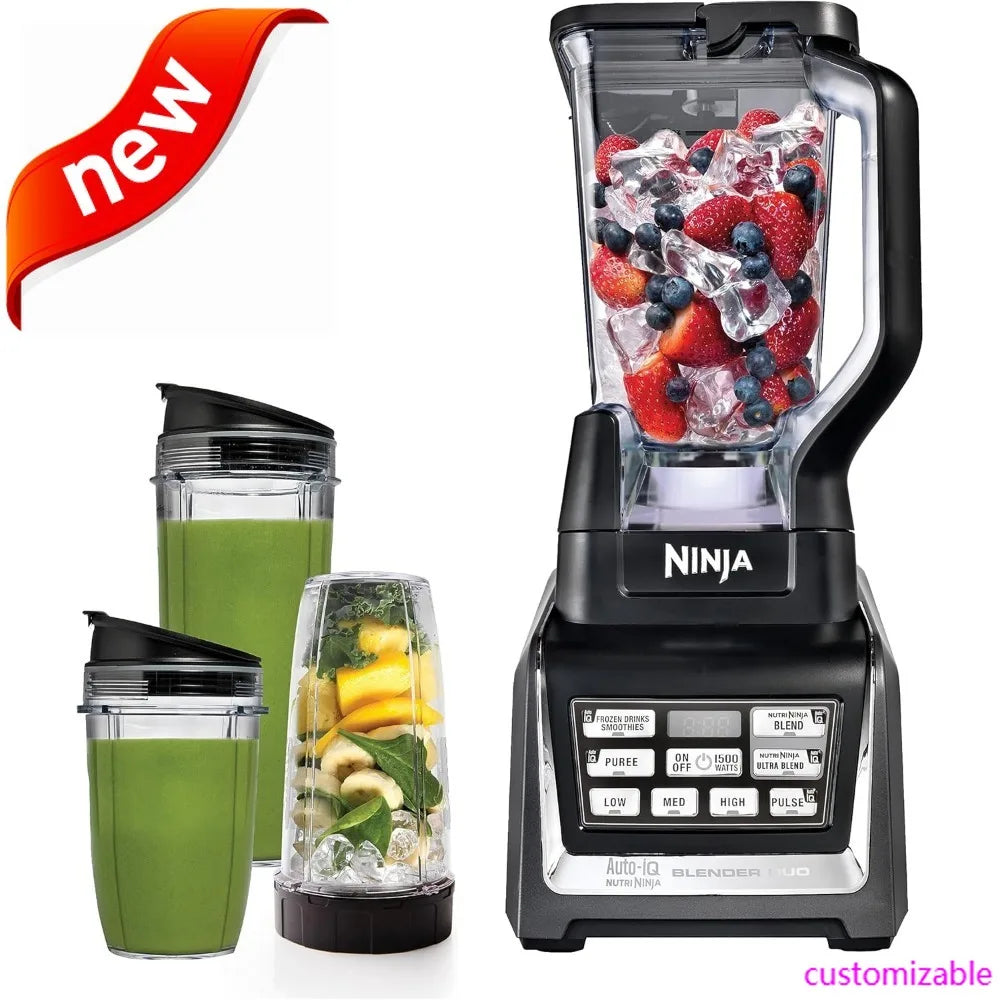 NEW-BL642 Nutri Personal & Countertop Blender With 1200W Auto-iQ Base, 72 Oz. Pitcher, And 18, 24, & 32 Oz. To-Go Cups With Spo