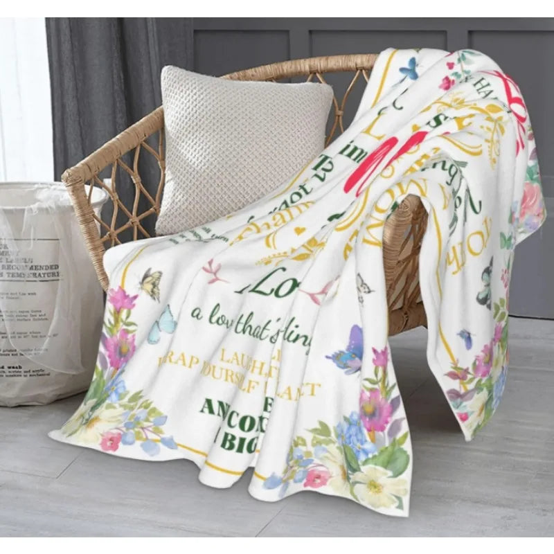 Mother's Day blanket for mom, sweet "I love you" blanket for mom, Christmas and Valentine's Day blanket