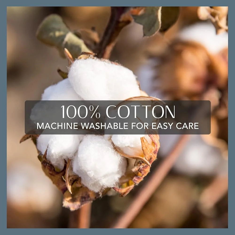 Autumn Cotton Napkin and Placemats Set 8 Pieces Thanksgiving Table Decor Ribbed Textured Cloth Easy Care Home Dining