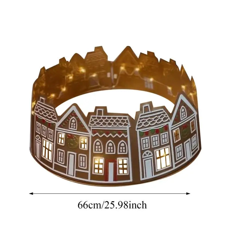 Christmas Tree Collar 26/28 Inches Led Skirt Collar Christmas Tree Collar Reusable Winter Tree Ring Holiday Supplies For Holiday
