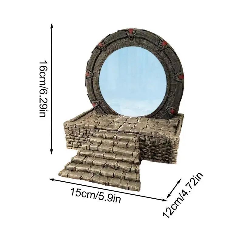 Unique Star Gate Book Stand Light Mirror Fantastic Atlantis Universe Cosplay Prop Anime AtlantisCollectable Sculpture Model Gift