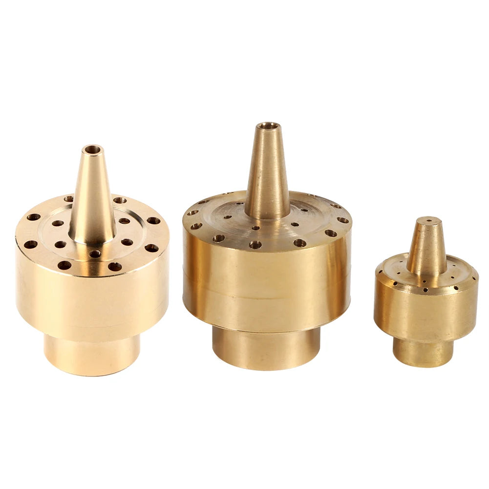 1/4" / 1/2" / 3/4" Brass Column Garden Pond Fountain Water Nozzle Sprinkler Spray Head Gold Pond Spray Nozzle