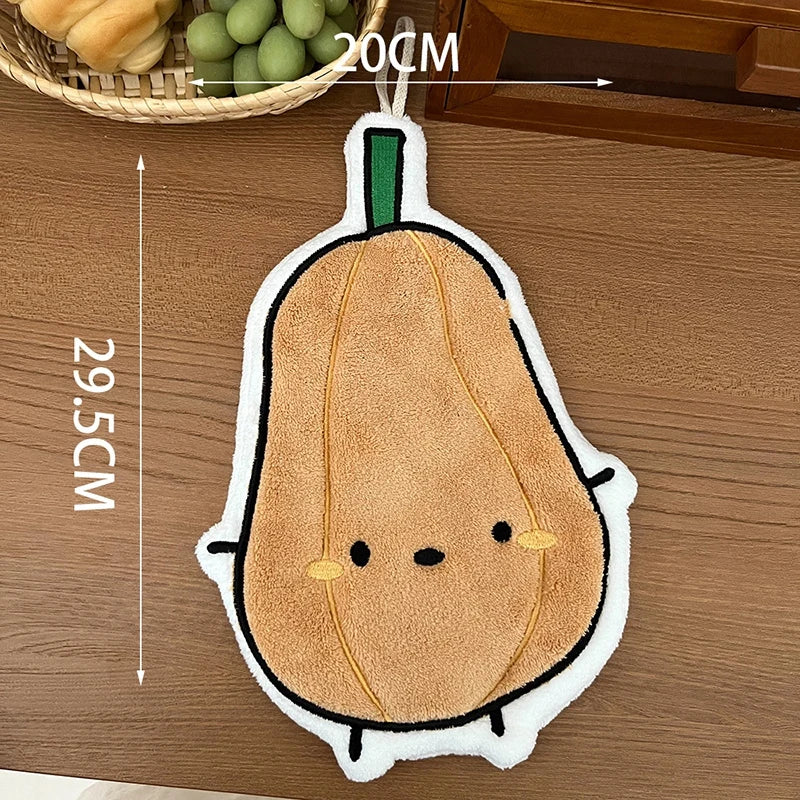 Kitchen Hand Towel Handkerchief Vegetable Hand Towel for Kitchen Bathroom Christmas Hand Towel Gifts Ababsorbent Handtowel 손수건