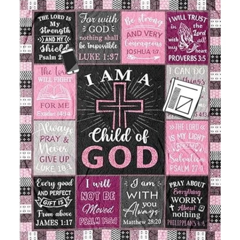 Christian Gifts for Women Girls Baptism/Confirmation Gifts Women's Inspirational/Religious Bible Scripture Blanket