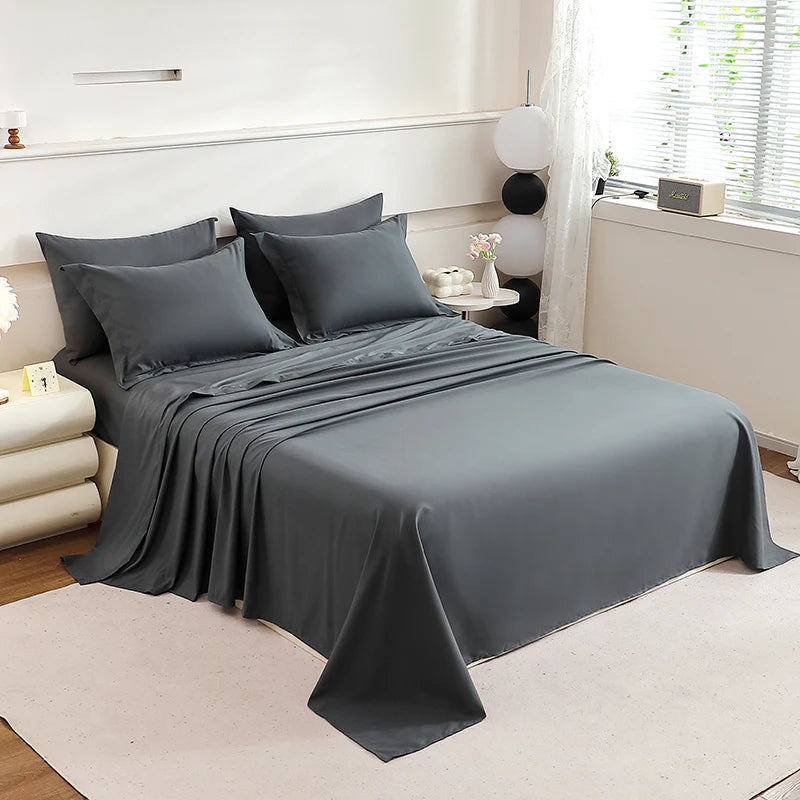 Bedding Set Reversible Solid Comforter All Seasons Double Brushed Microfiber 7 Piece Queen Cover Combo 5 Piece Twin Duvet