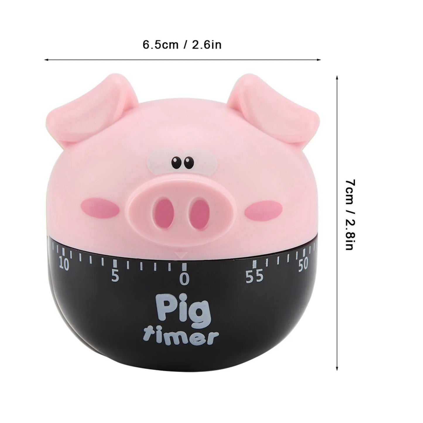 Cute Cartoon Pig Kitchen Timer Mechanical Timers Counters for Cooking Timing ToolTimer§Cooking,Timer§Pig,Kitchen,Timer§Mechanica