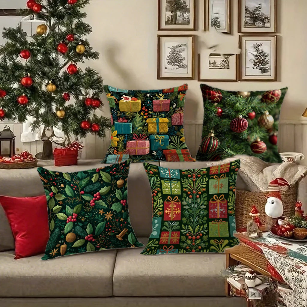 Festive Christmas Pillowcases DecorSuitable for sofa car bedroom decorative cushion cover pillow cover