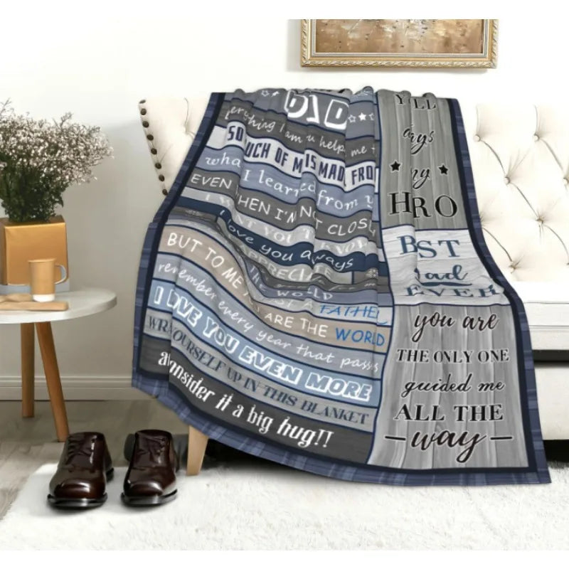 Father's Day gifts, dad blankets from daughters and sons, birthday gifts for dads and grandpas, best dad gift ideas