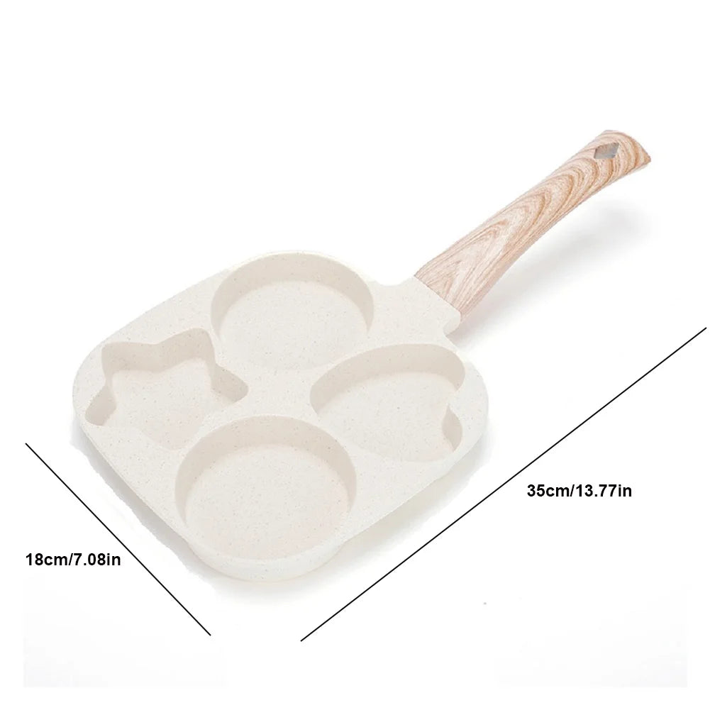 4/8Hole Omelet Pan Frying Pot Thickened Nonstick Egg Pancake Steak Cooking Pans Hamburg Bread Breakfast Maker Induction Cookware