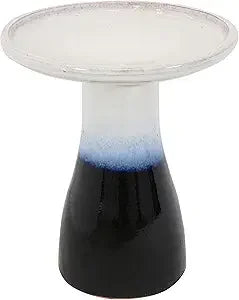 Sunnydaze 21" H Ceramic Bird Bath for Outside - Hand-Painted Outdoor Bird Bath Bowl, UV/Frost-Resistant Finish - Galaxy Blue - C