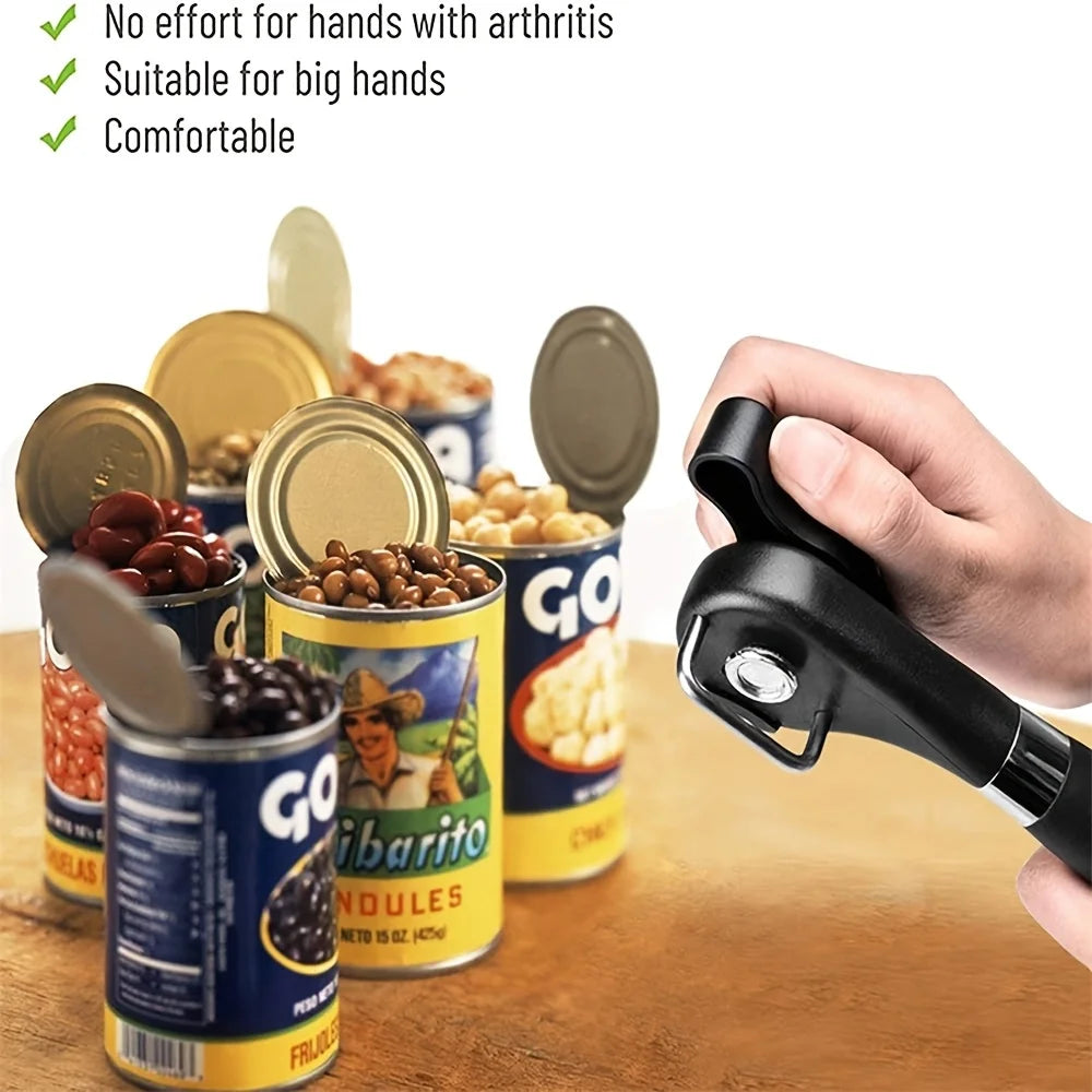 1pc Quick and Easy Stainless Steel Can Opener - A Multifunctional Kitchen Tool That Can Easily Open Cans